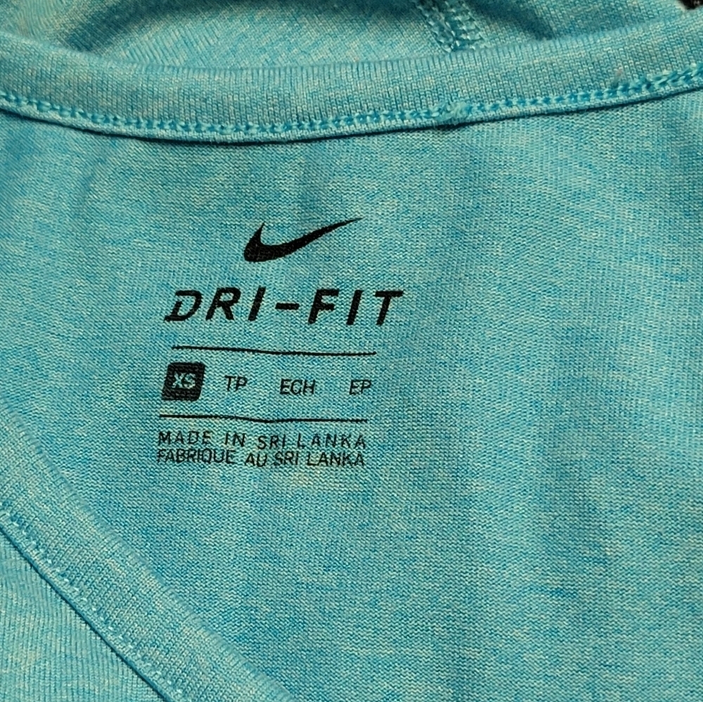 Nike Sore not Sorry blue gym workout sport dri fit tank top size XS - Picture 8 of 8
